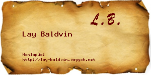Lay Baldvin névjegykártya